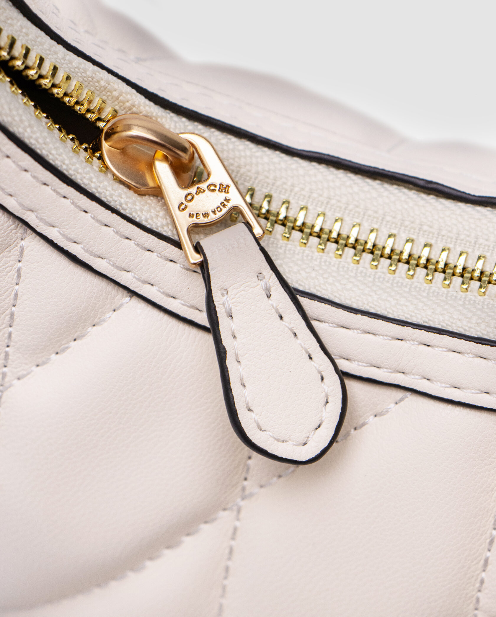 Coach Carmen Mini Crossbody Bag With Quilting White/Gold - 11