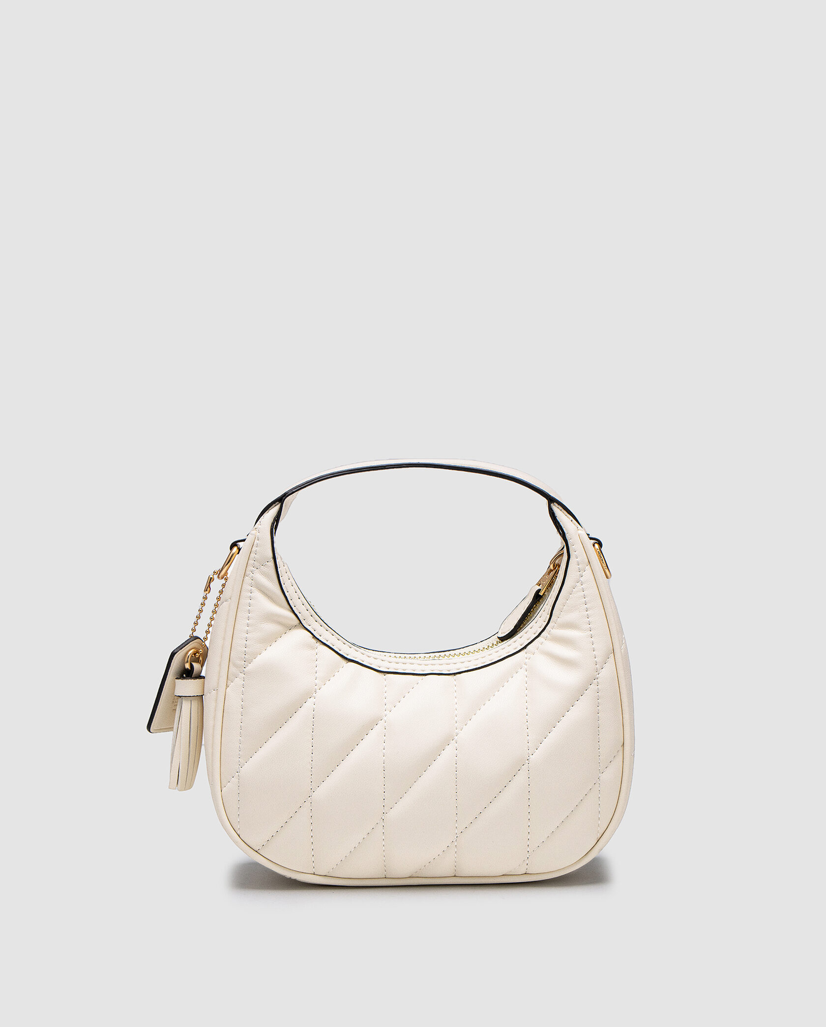 Coach Carmen Mini Crossbody Bag With Quilting White/Gold - 4