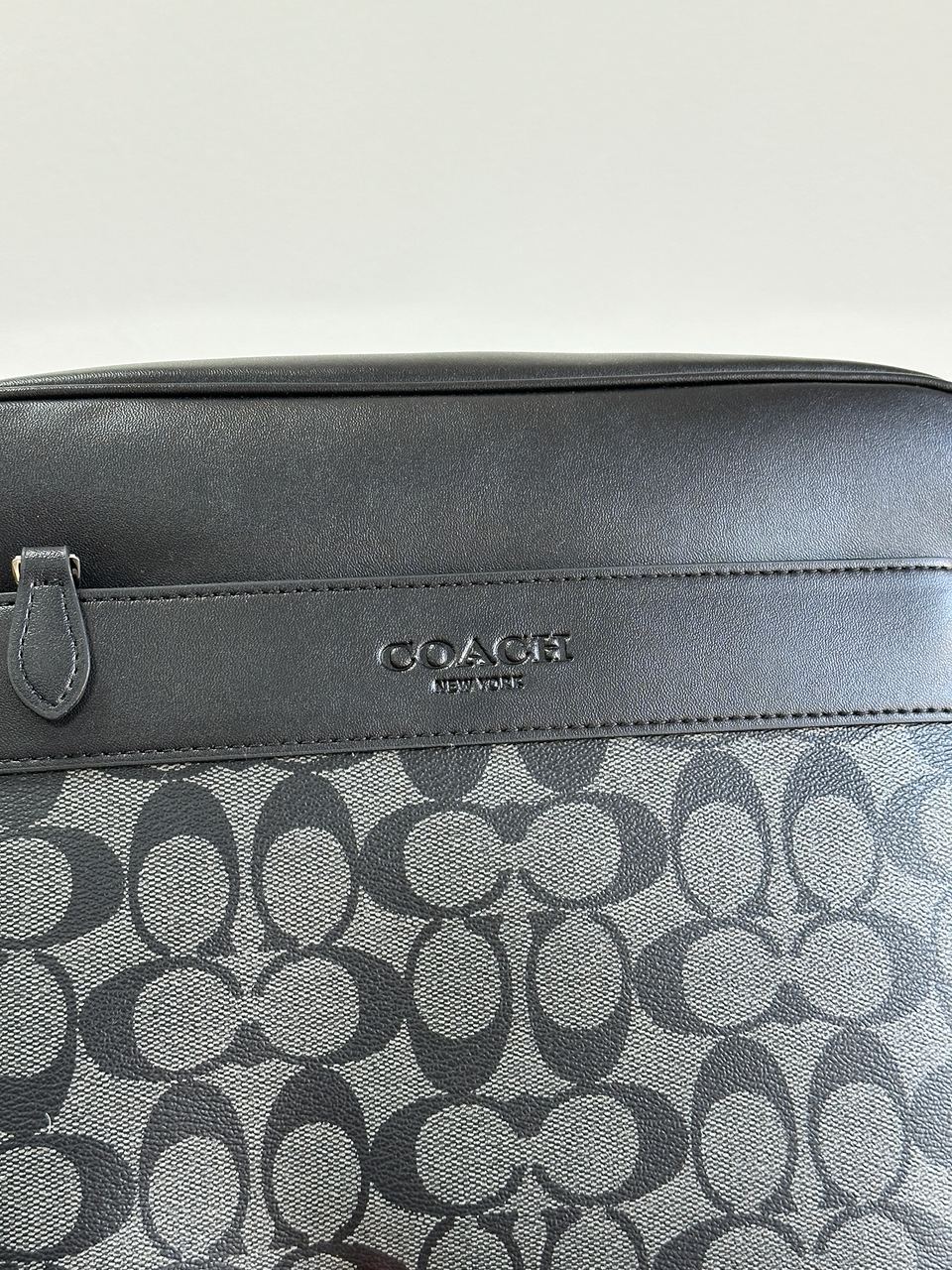 Coach Charles Camera Crossbody Messenger Bag Signature Black - 5