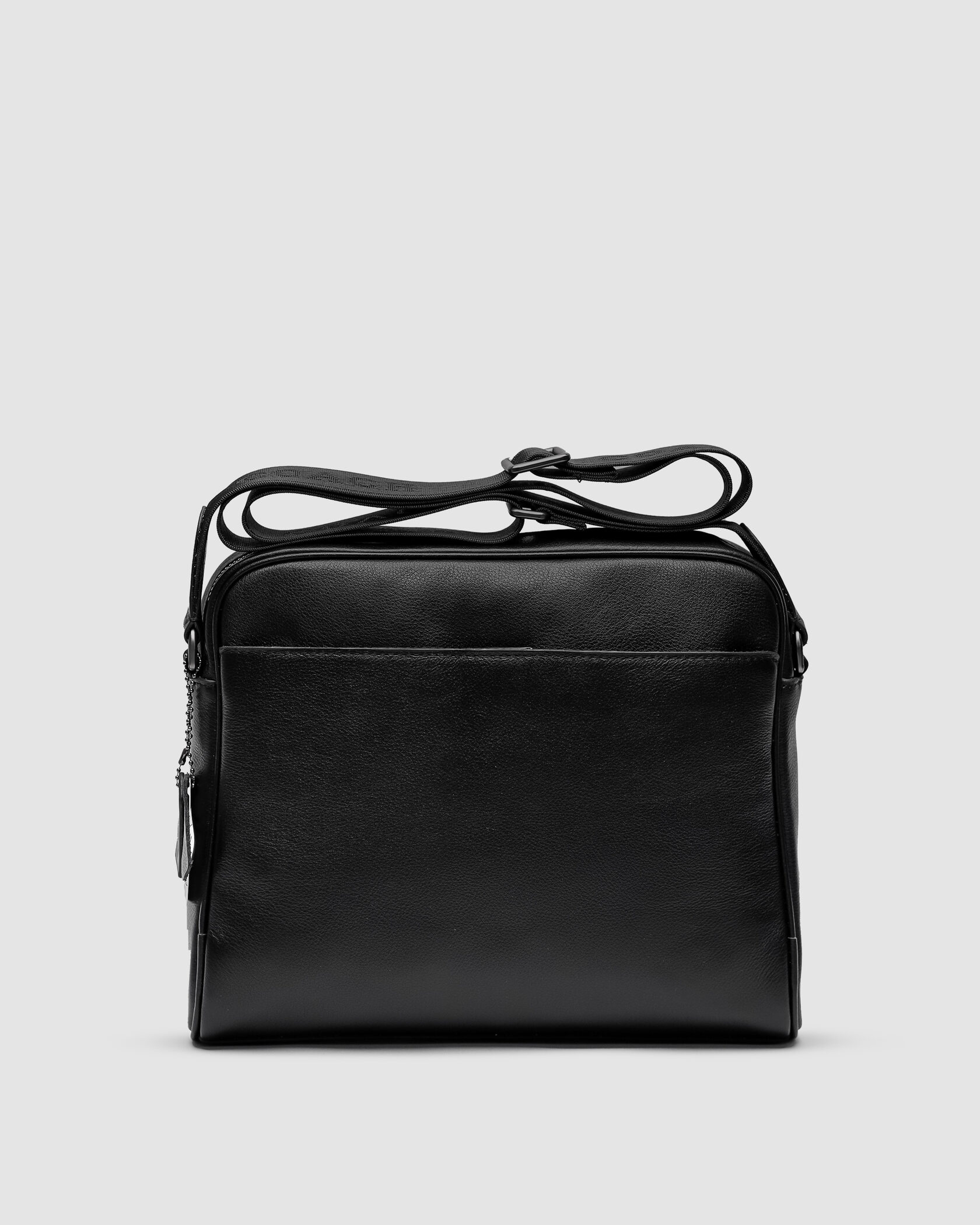 Coach Charles Camera Crossbody Messenger Bag Smooth Skin Black - 5