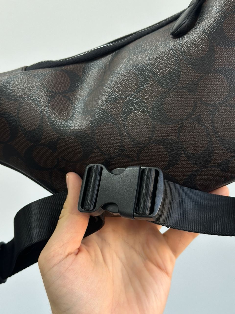 Coach Charter Belt Bag Signature Belt Bag Charcoal Brown - 10