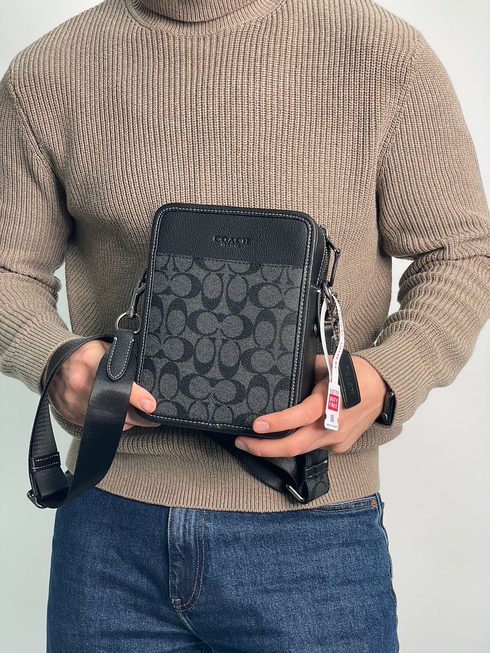 Coach Charter Crossbody 24 In Signature Canvas Grey - 6