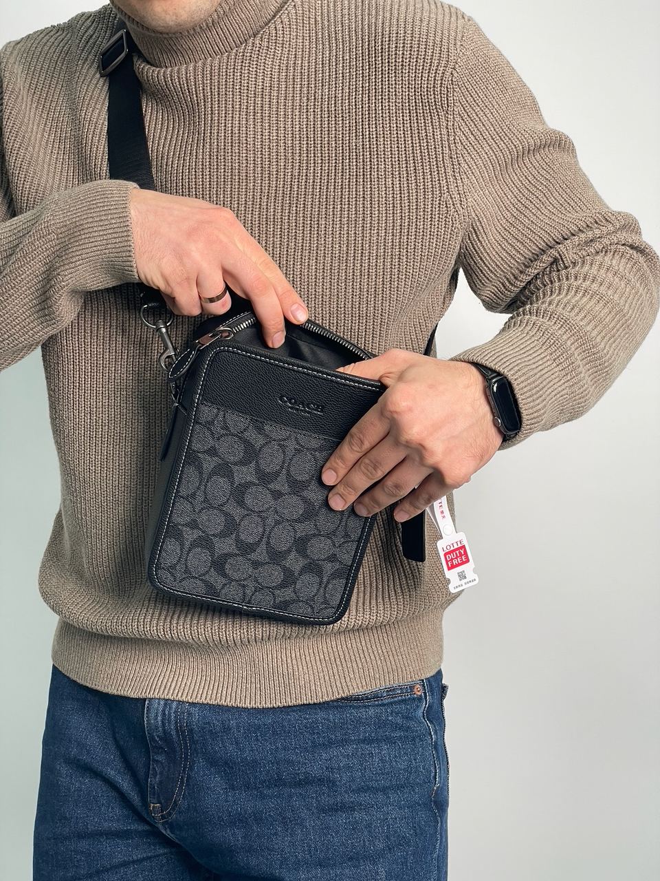 Coach Charter Crossbody 24 In Signature Canvas Grey - 7