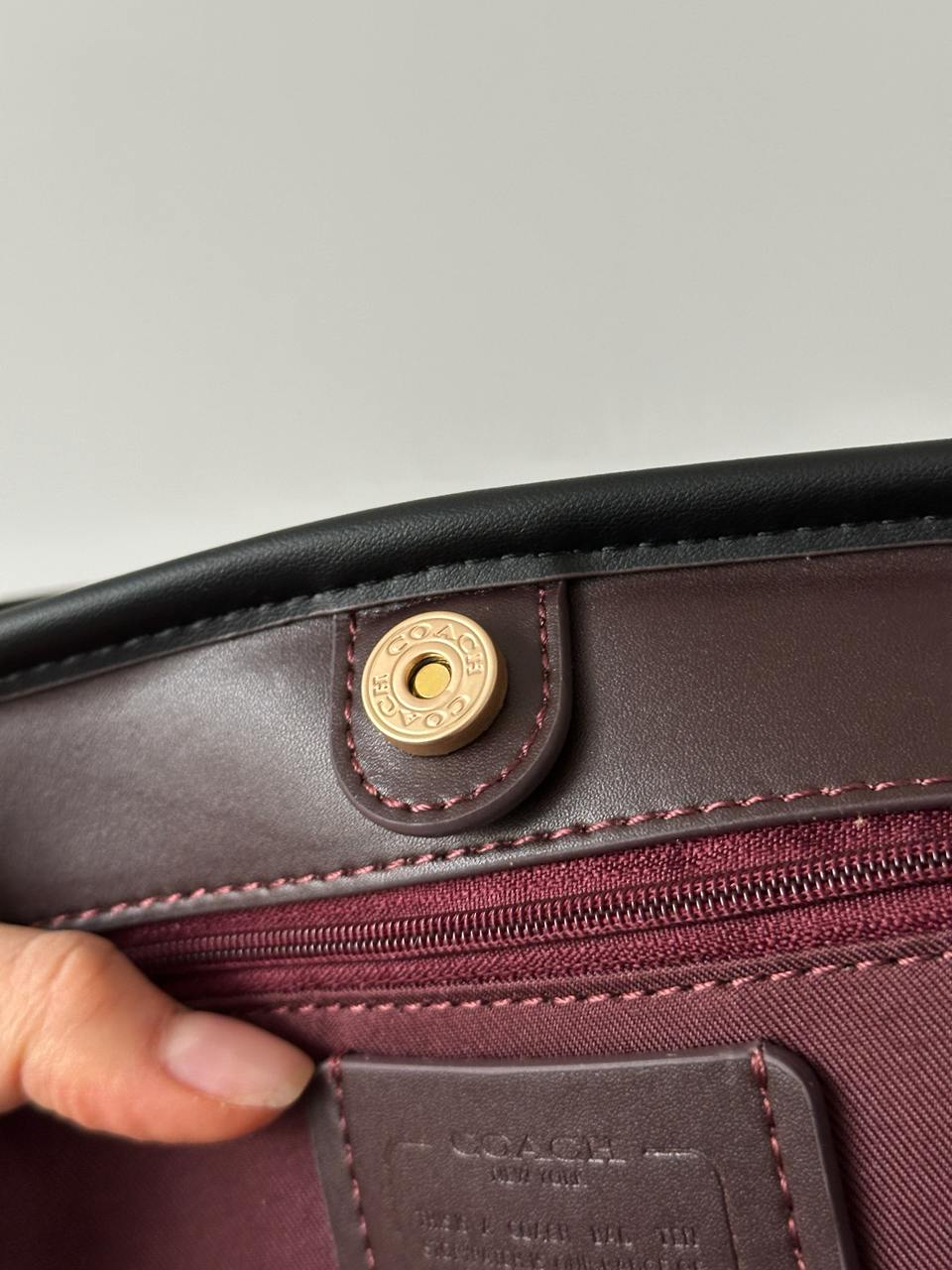 Coach City Bucket Bag In Signature Canvas Brown Black - 15