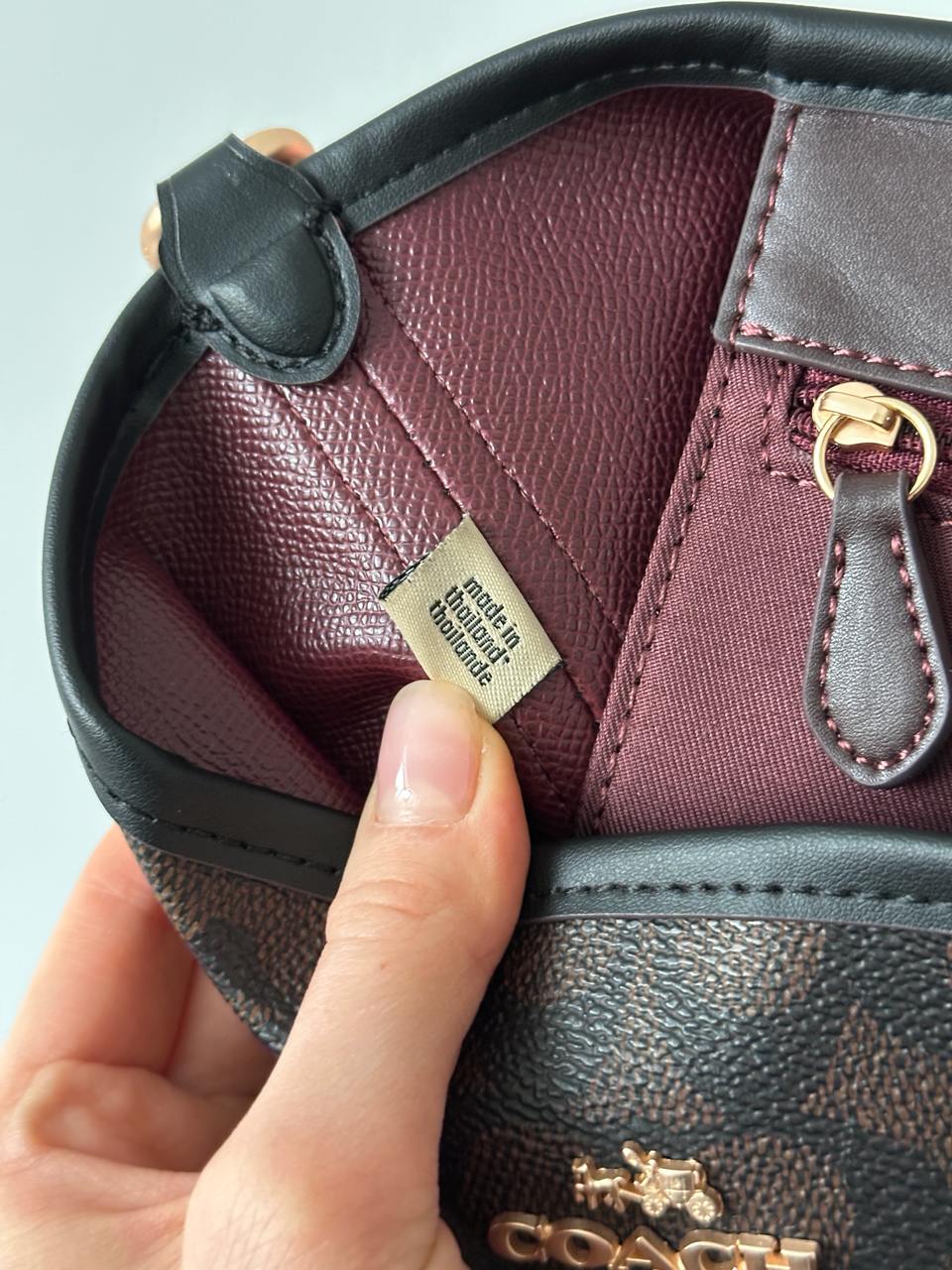 Coach City Bucket Bag In Signature Canvas Brown Black - 17