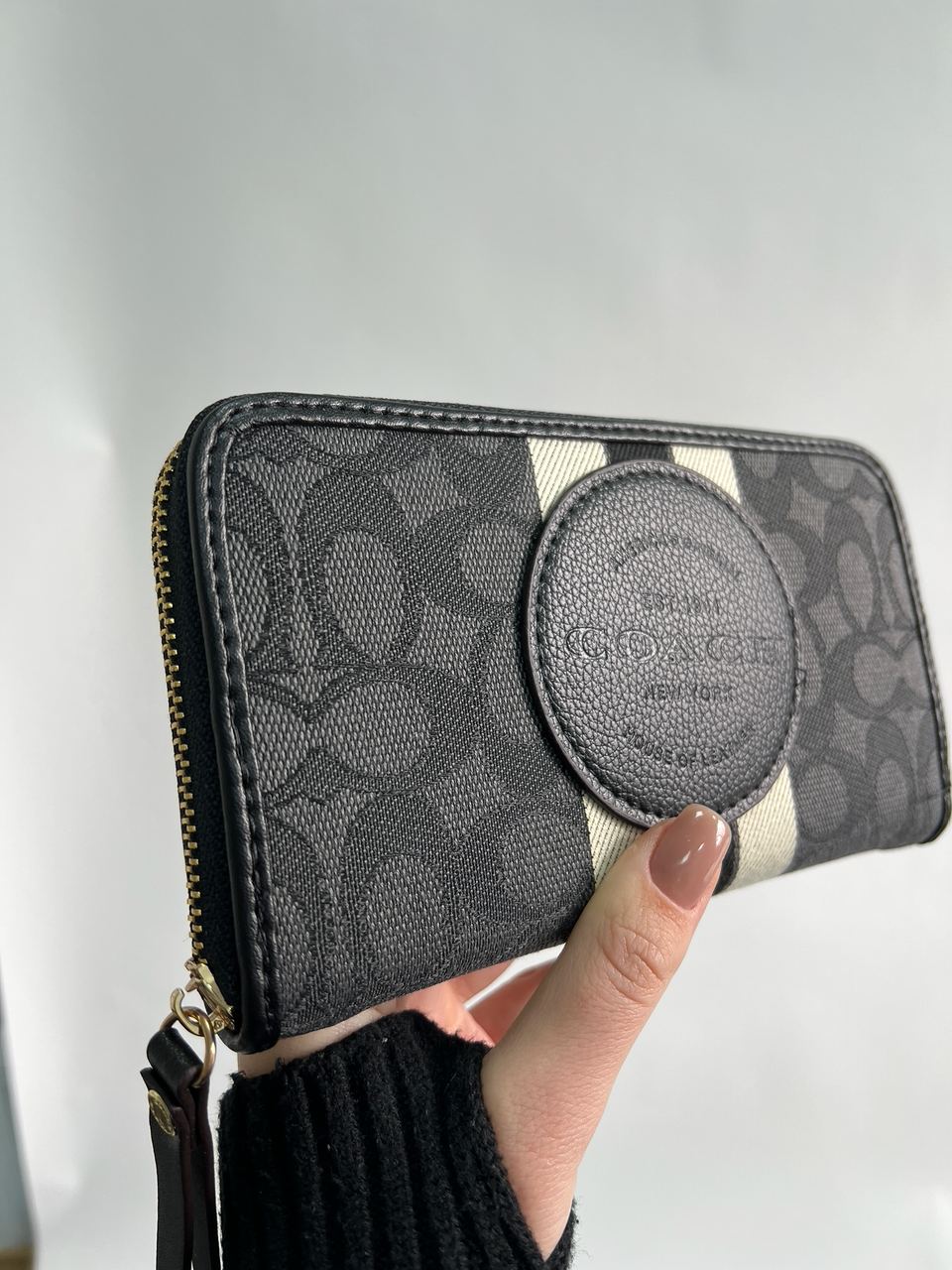 Coach Dempsey Large Wallet In Signature Jacquard Black - 7