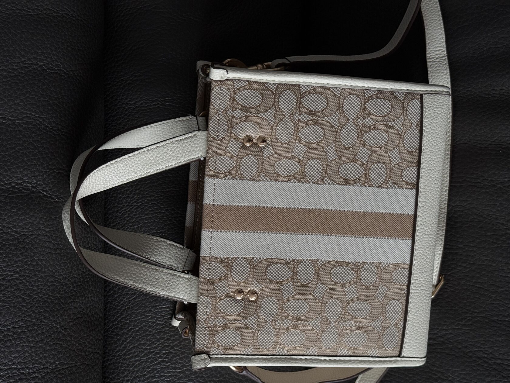 Coach Dempsey Tote 22 In Signature Jacquard With Stripe And Coach Badge - 3