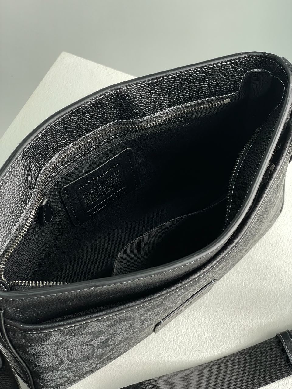 Coach District Crossbody In Signature Canvas - Gunmetal/Charcoa - 15