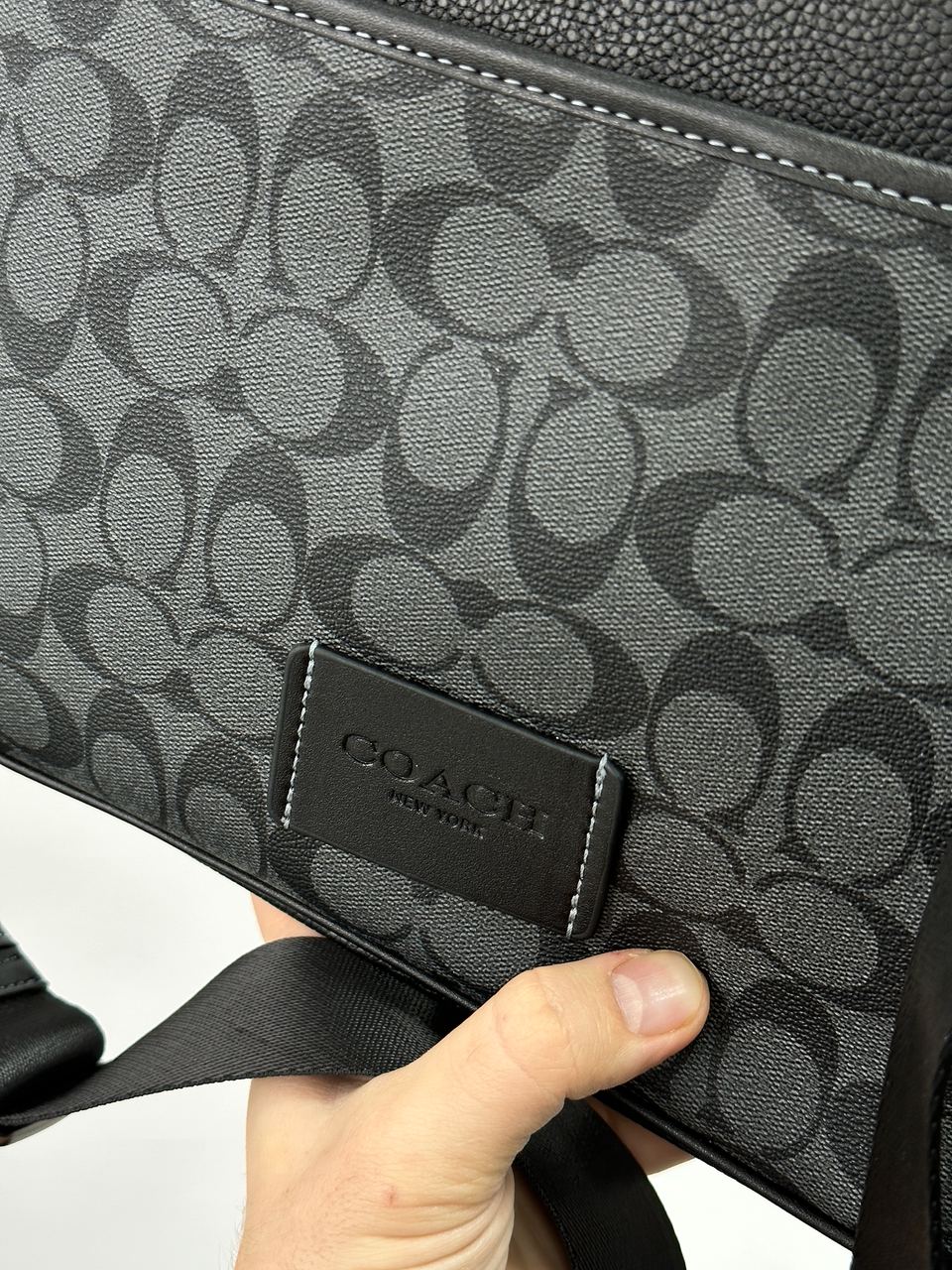 Coach District Crossbody In Signature Canvas - Gunmetal/Charcoa - 9