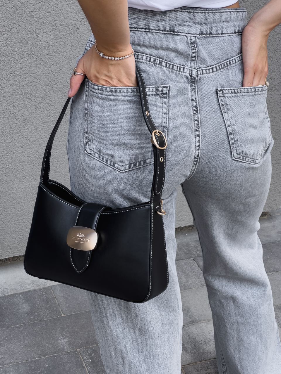 Coach Eliza Shoulder Bag In Black - 6