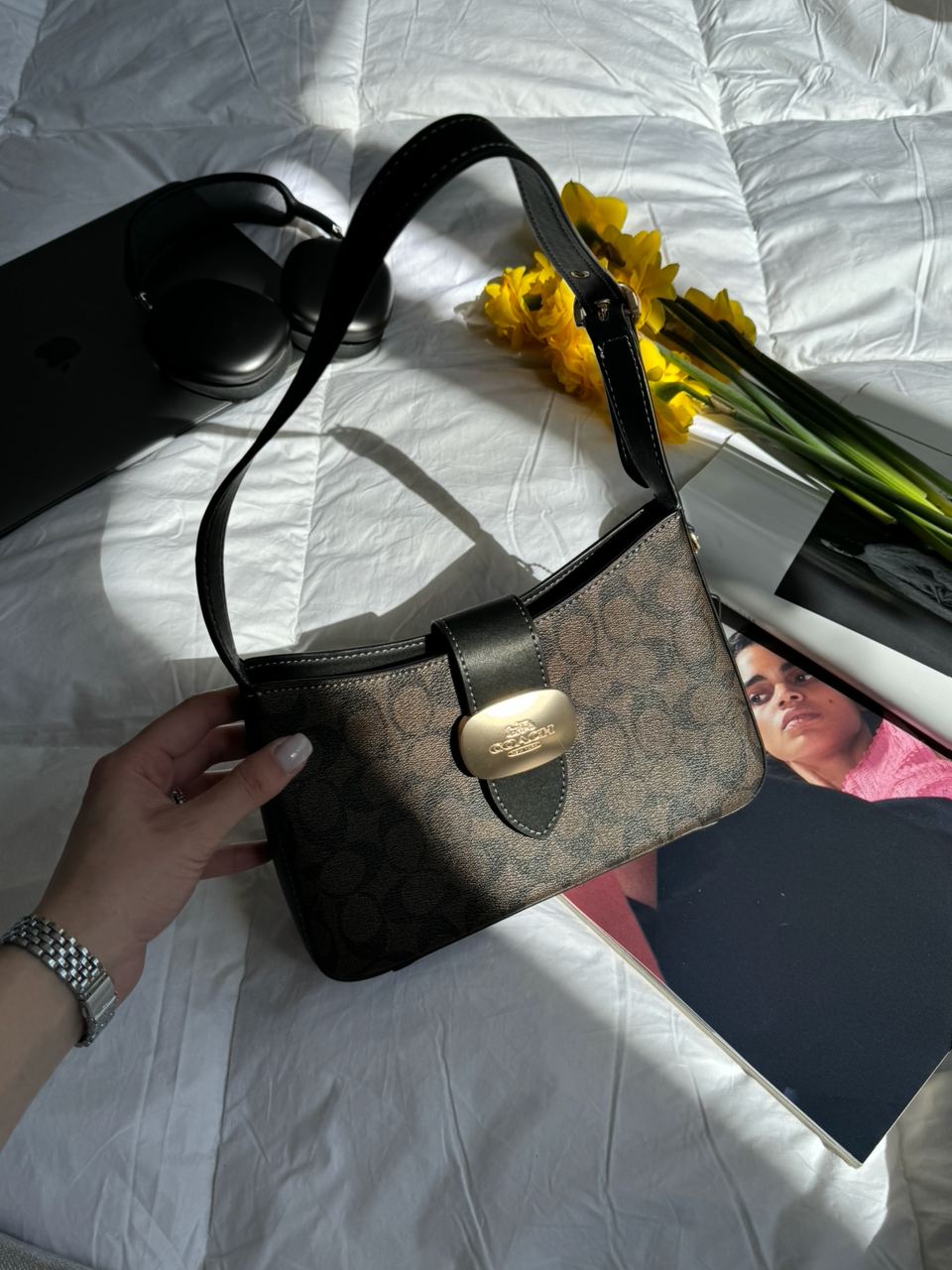 Coach Eliza Shoulder Bag In Signature Canvas - 5