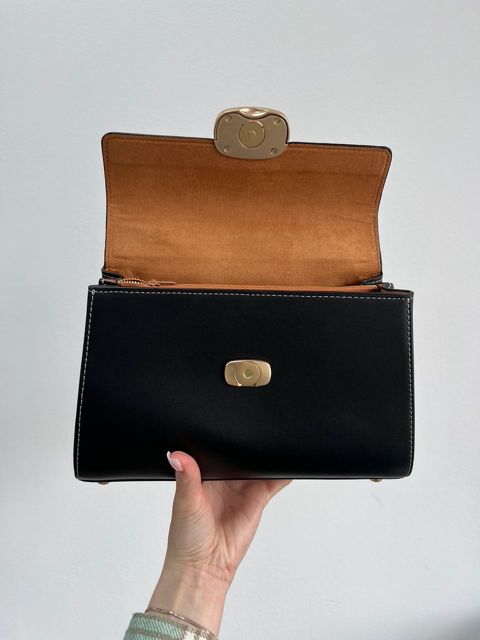 Coach Eliza Top Handle In Signature Canvas Black - 8