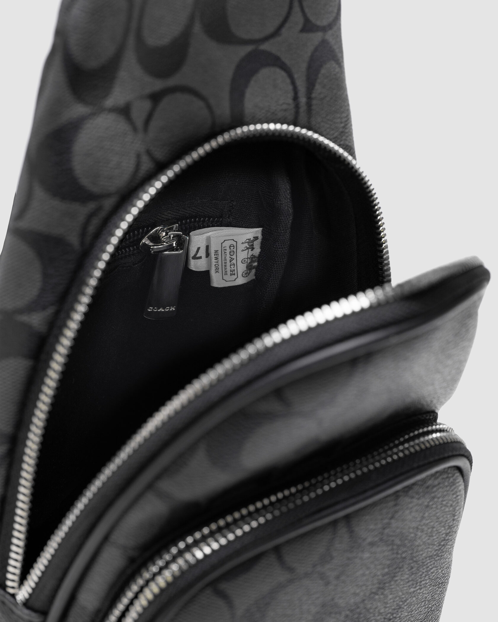 Coach Ethan Pack In Signature Grey Canvas - 9