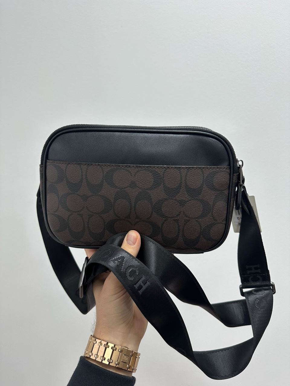 Coach Graham Crossbody Bag In Blocked Signature Canvas Mahogany - 6