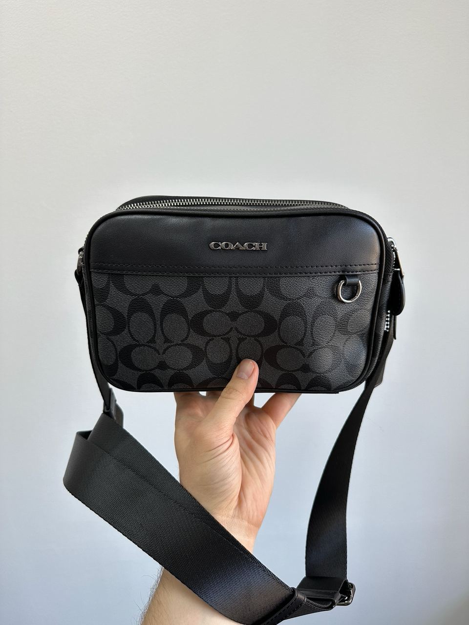 Coach Graham Crossbody With Signature Canvas Blue - 3