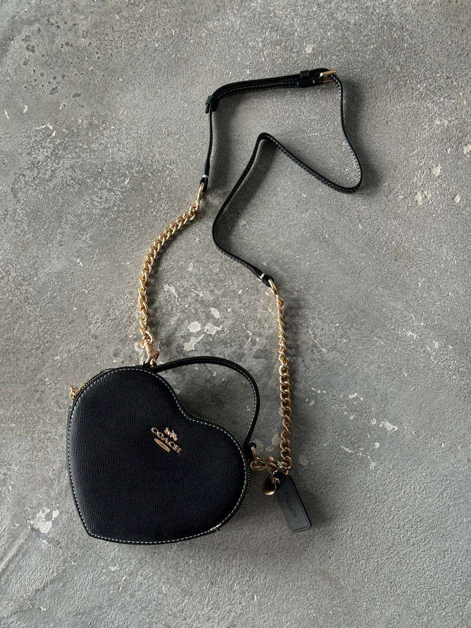 Coach Heart Women's Crossbody Bag Black - 2