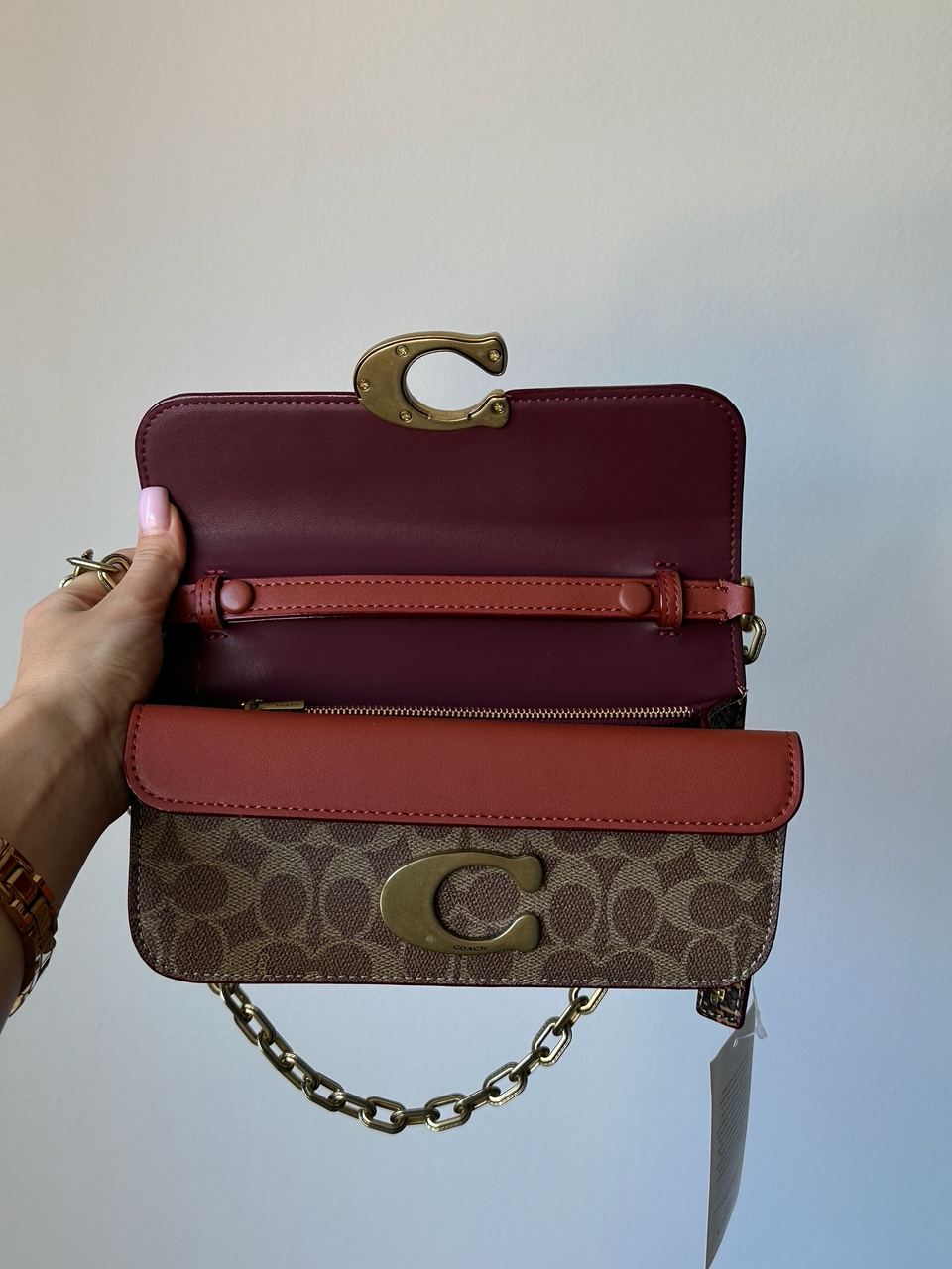 Coach Idol Bag 23 In Signature Canvas With Snakeskin Detail - 5