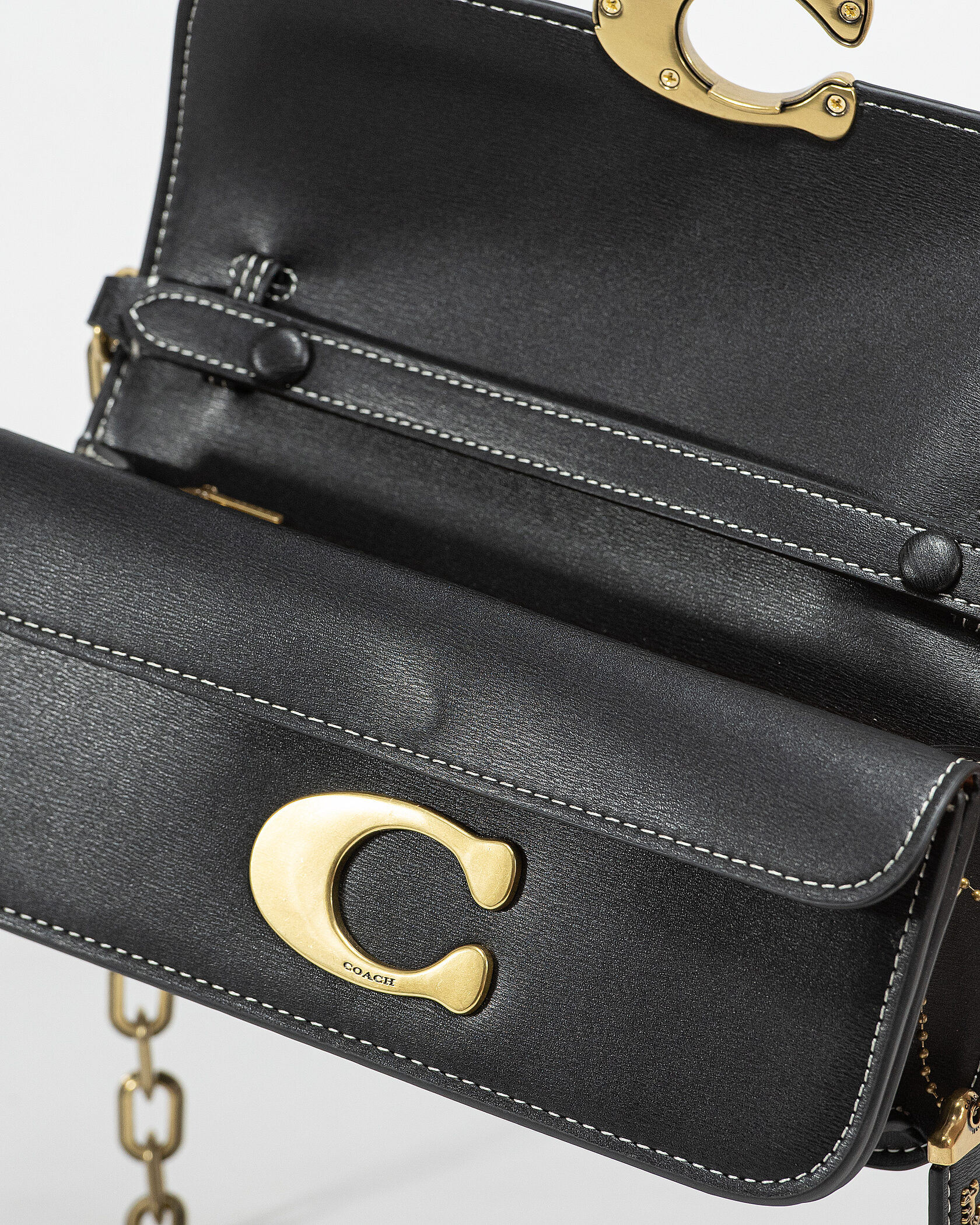 Coach Idol Small Shoulder Bag in Black Leather - 11