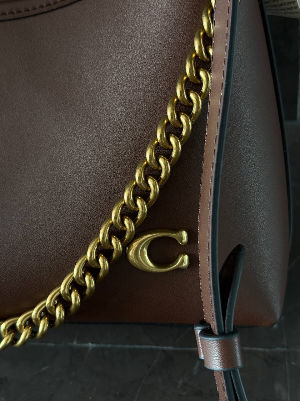 Coach Juliet Shoulder Bag Brown Smooth Leather - 8