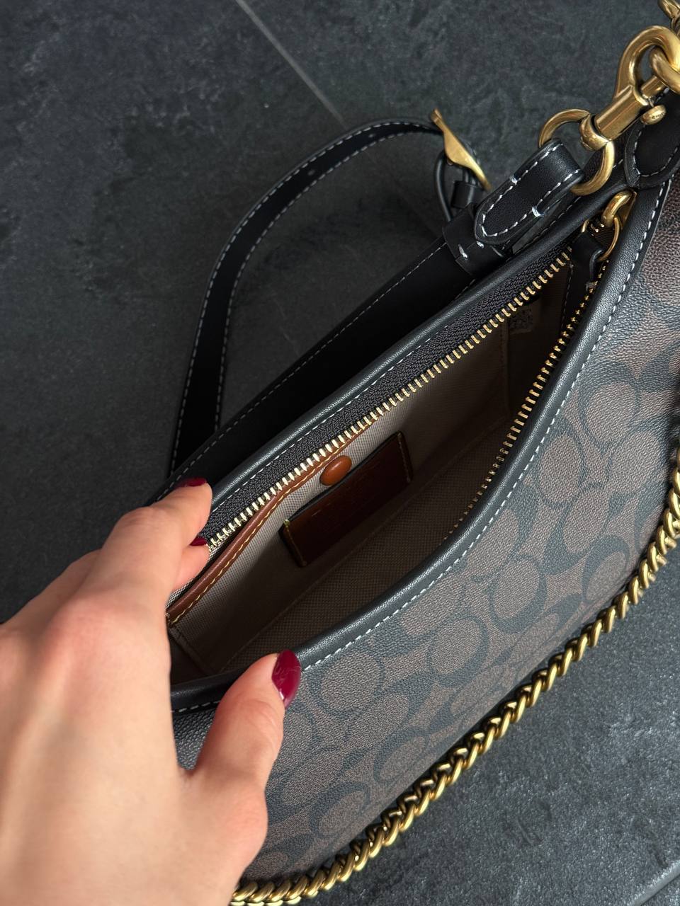 Coach Juliet Shoulder Bag Signature Canvas Brown - 11