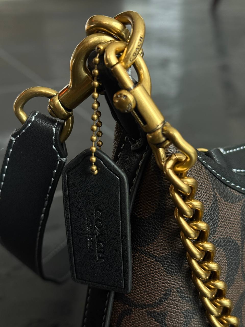 Coach Juliet Shoulder Bag Signature Canvas Brown - 8