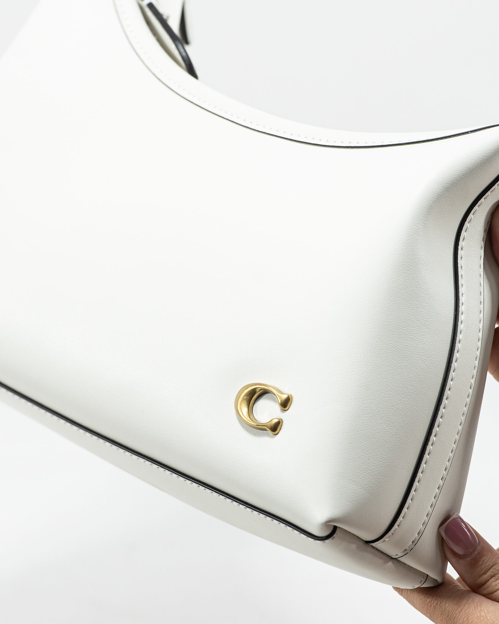 Coach Juliet Shoulder Bag White Smooth Leather - 7