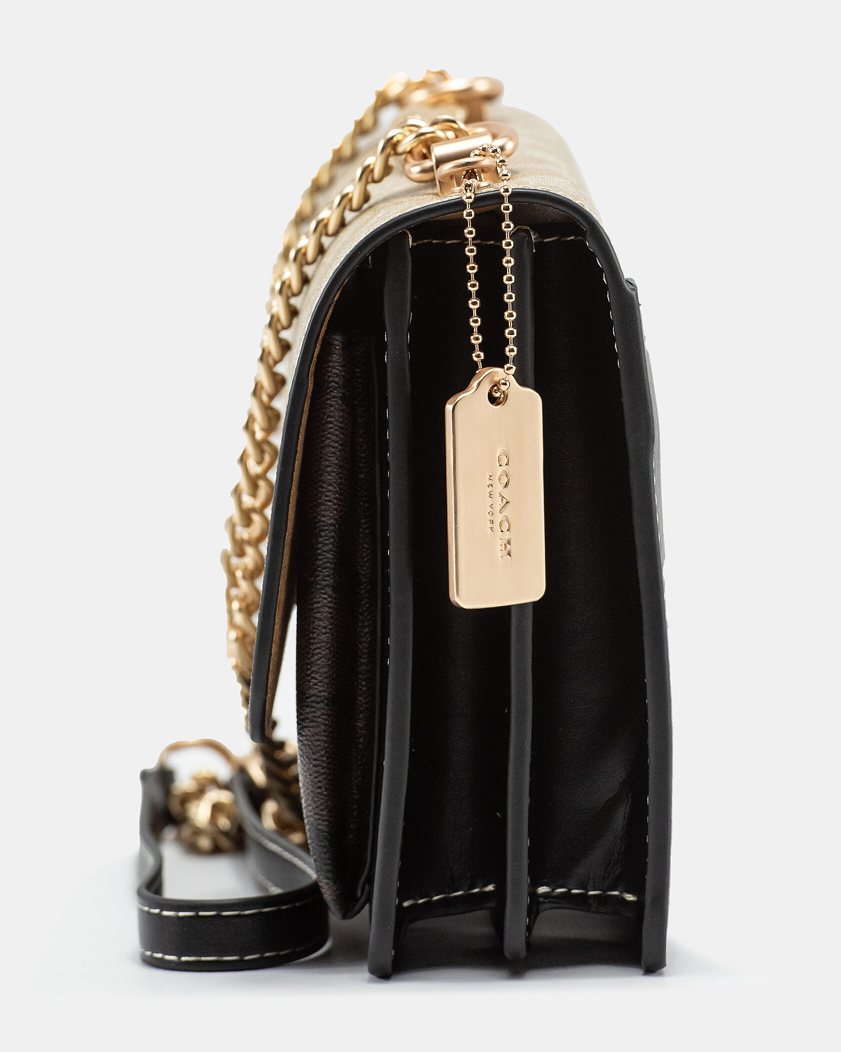 Coach Klare Small Crossbody Bag in Signature Canvas Light Khaki/Black - 6