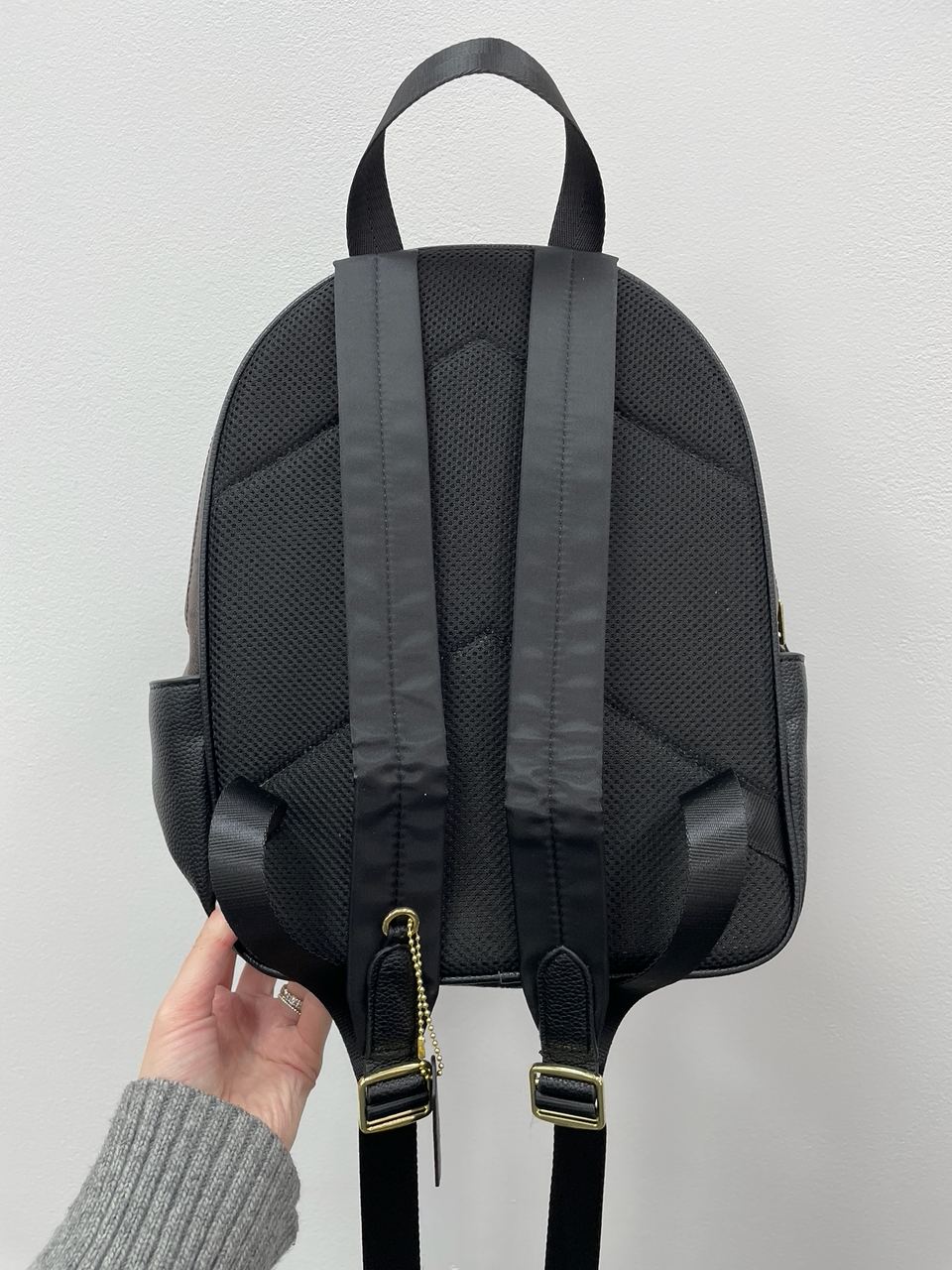 Coach Large Court Backpack In Signature Canvas in Brown/Black - 8