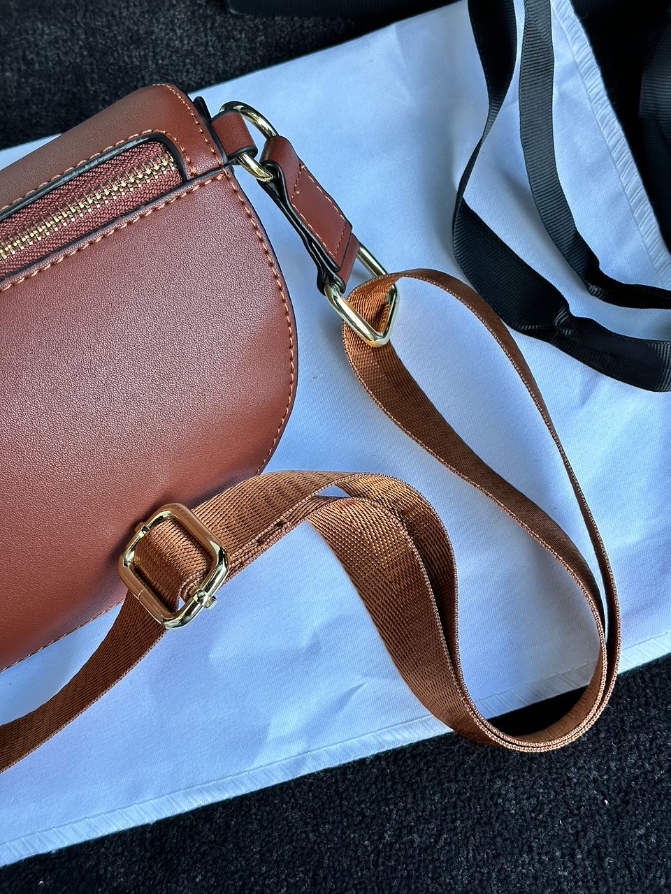 Coach Leather Signature Belt Bag, Tan/Rust - 18