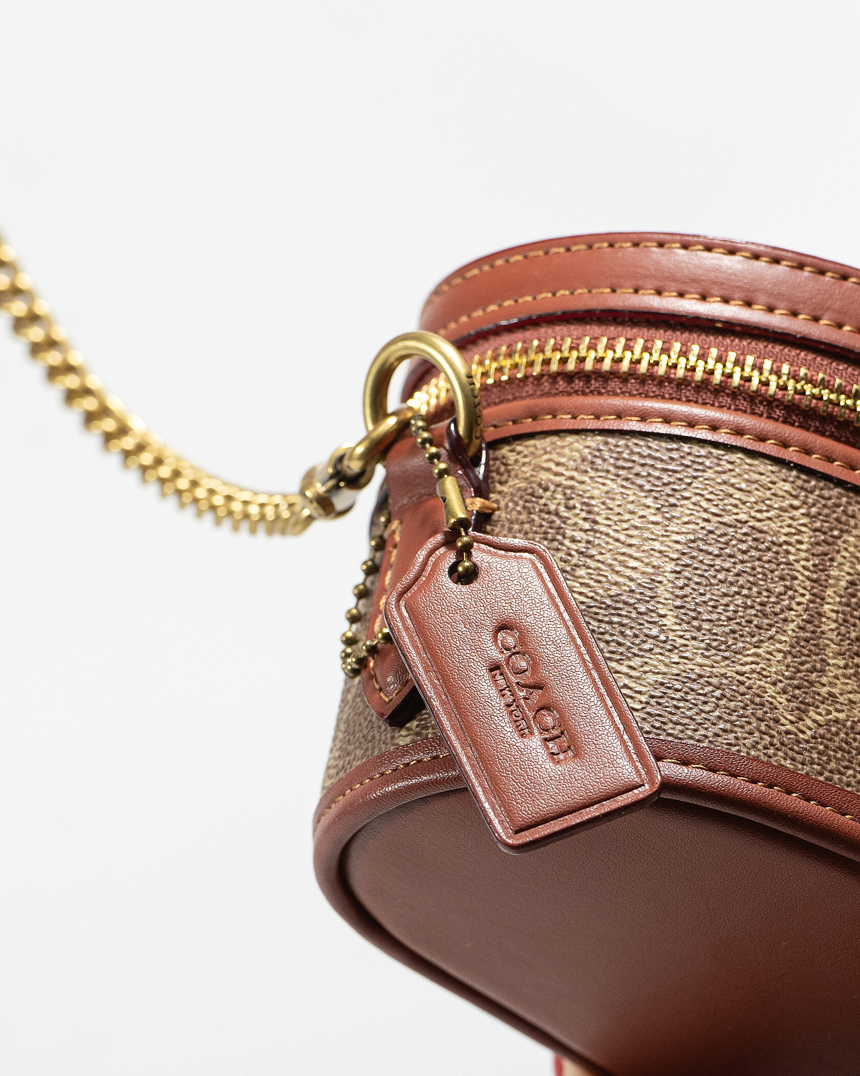 Coach Micro Dreamer Crossbody Bag in Signature Canvas Tan/Brown - 11