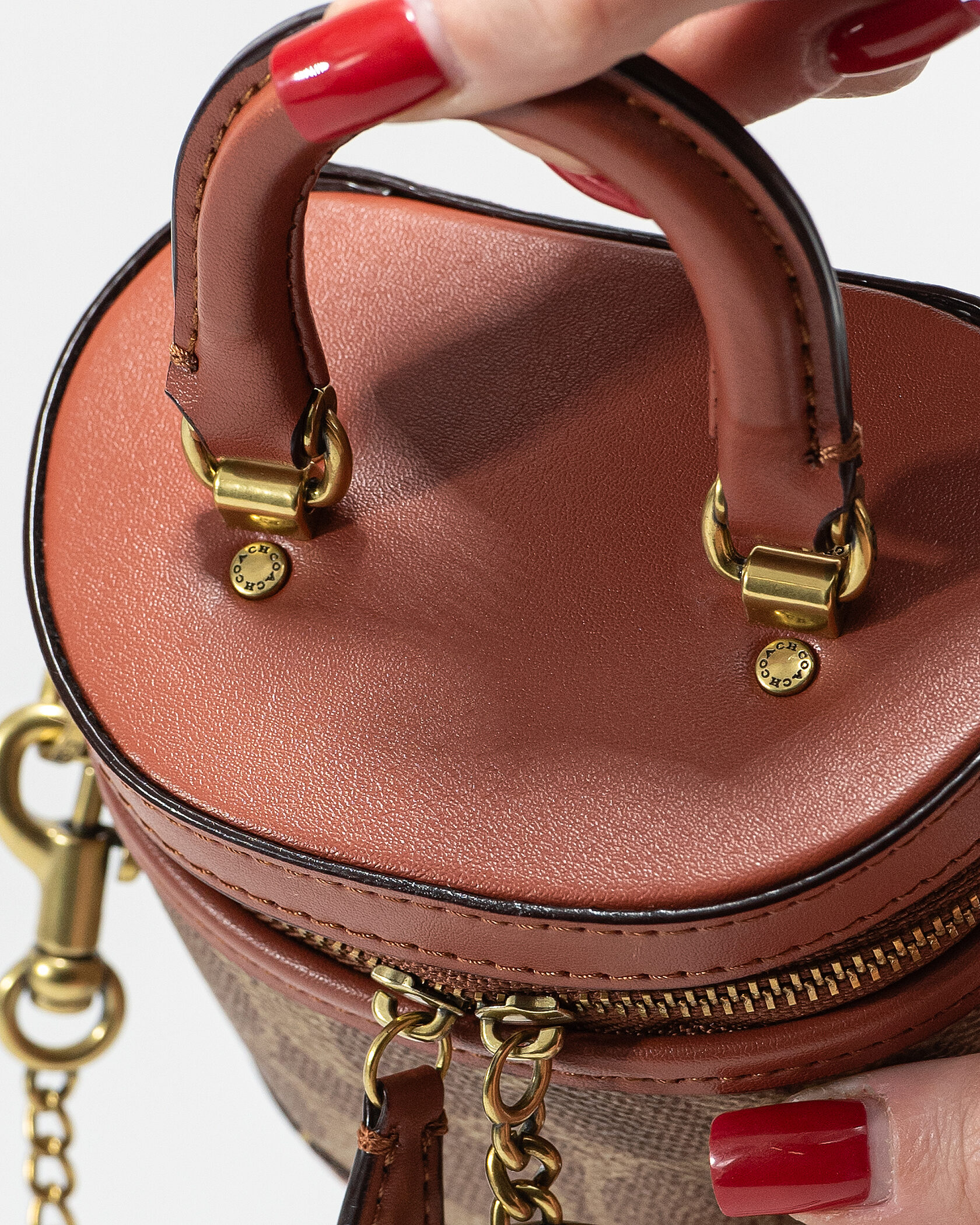 Coach Micro Trail Bag in Signature Canvas Tan/Brown - 8