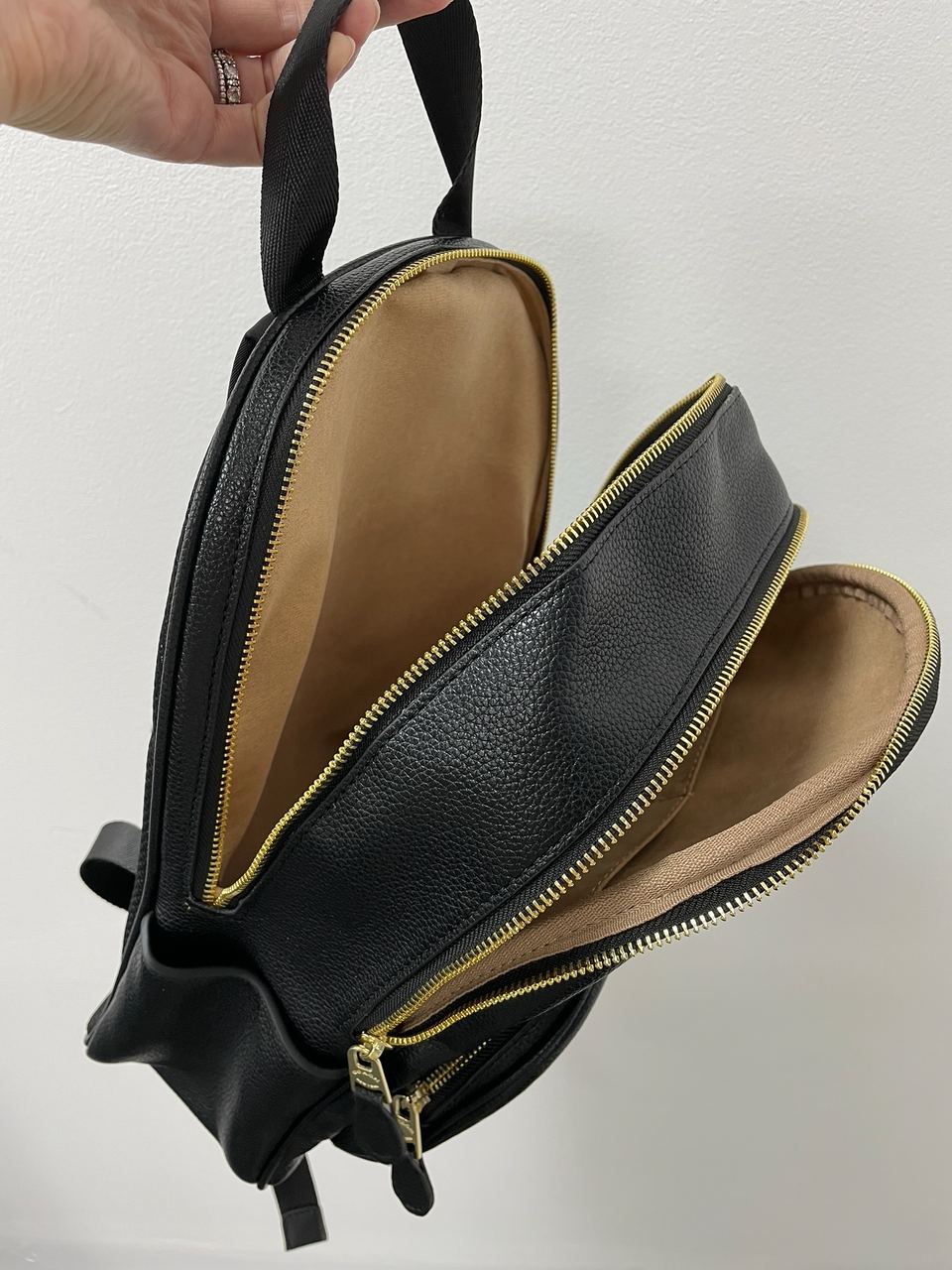 Coach Mini Court Black Pebbled Leather Shoulder Backpack Bag - 16