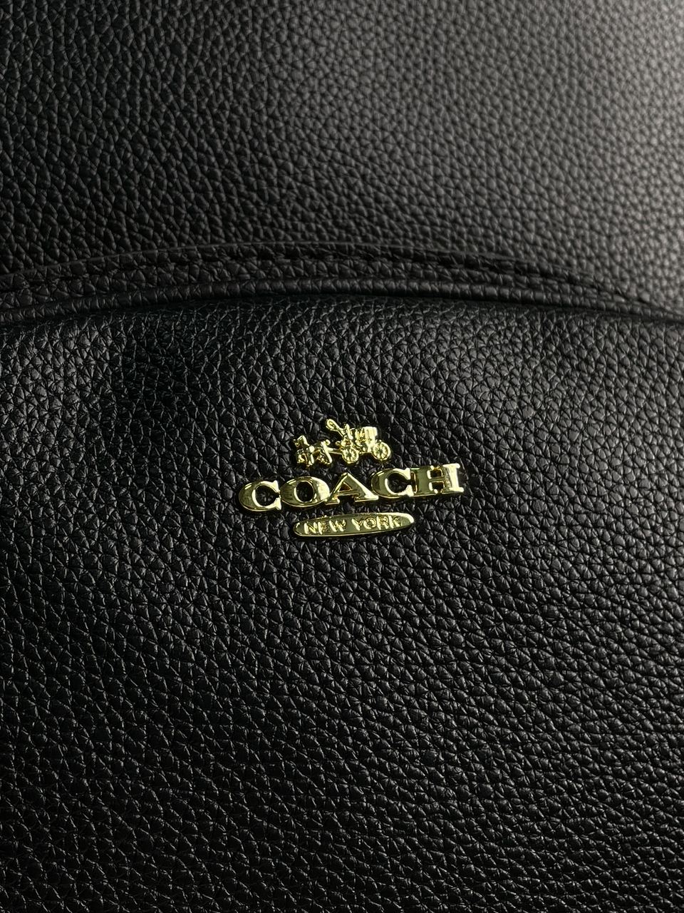 Coach Mini Court Black Pebbled Leather Shoulder Backpack Bag - 8