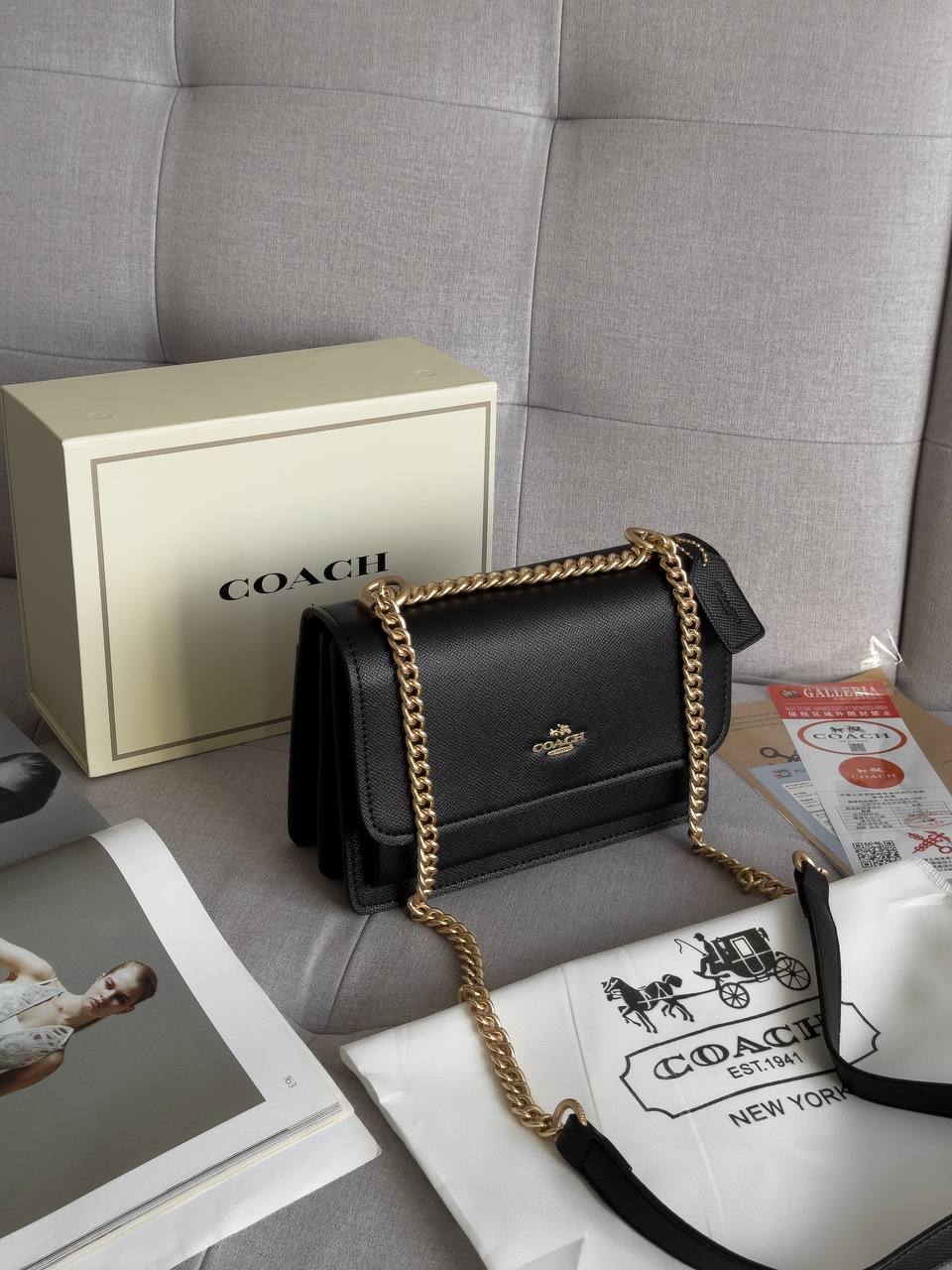 Coach Mini Klare Crossbody Black/Gold - 4