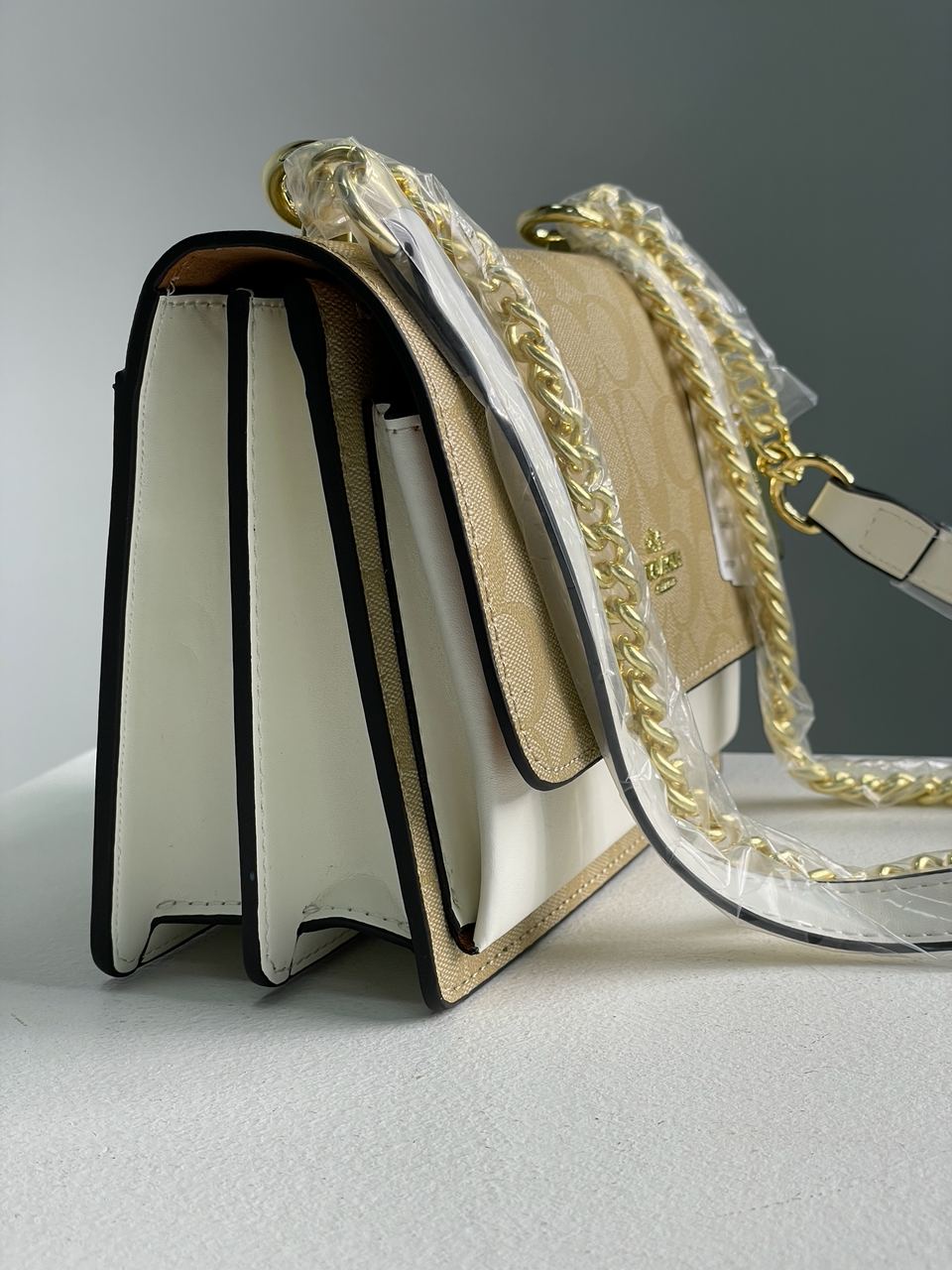 Coach Mini Klare Crossbody in Signature Canvas Beige/White - 12