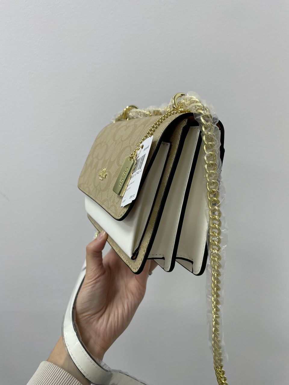 Coach Mini Klare Crossbody in Signature Canvas Beige/White - 13