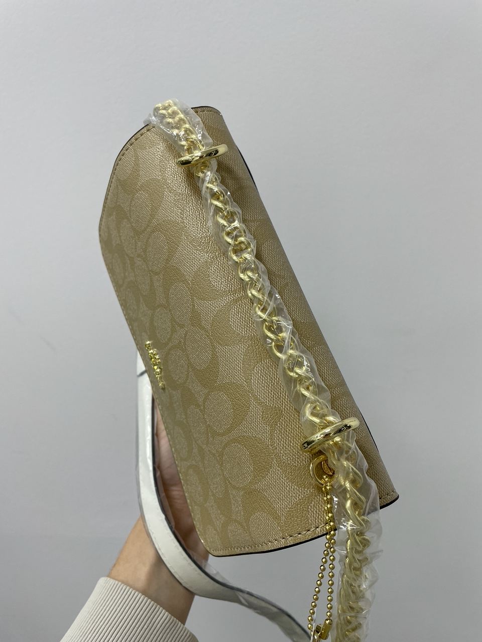 Coach Mini Klare Crossbody in Signature Canvas Beige/White - 16