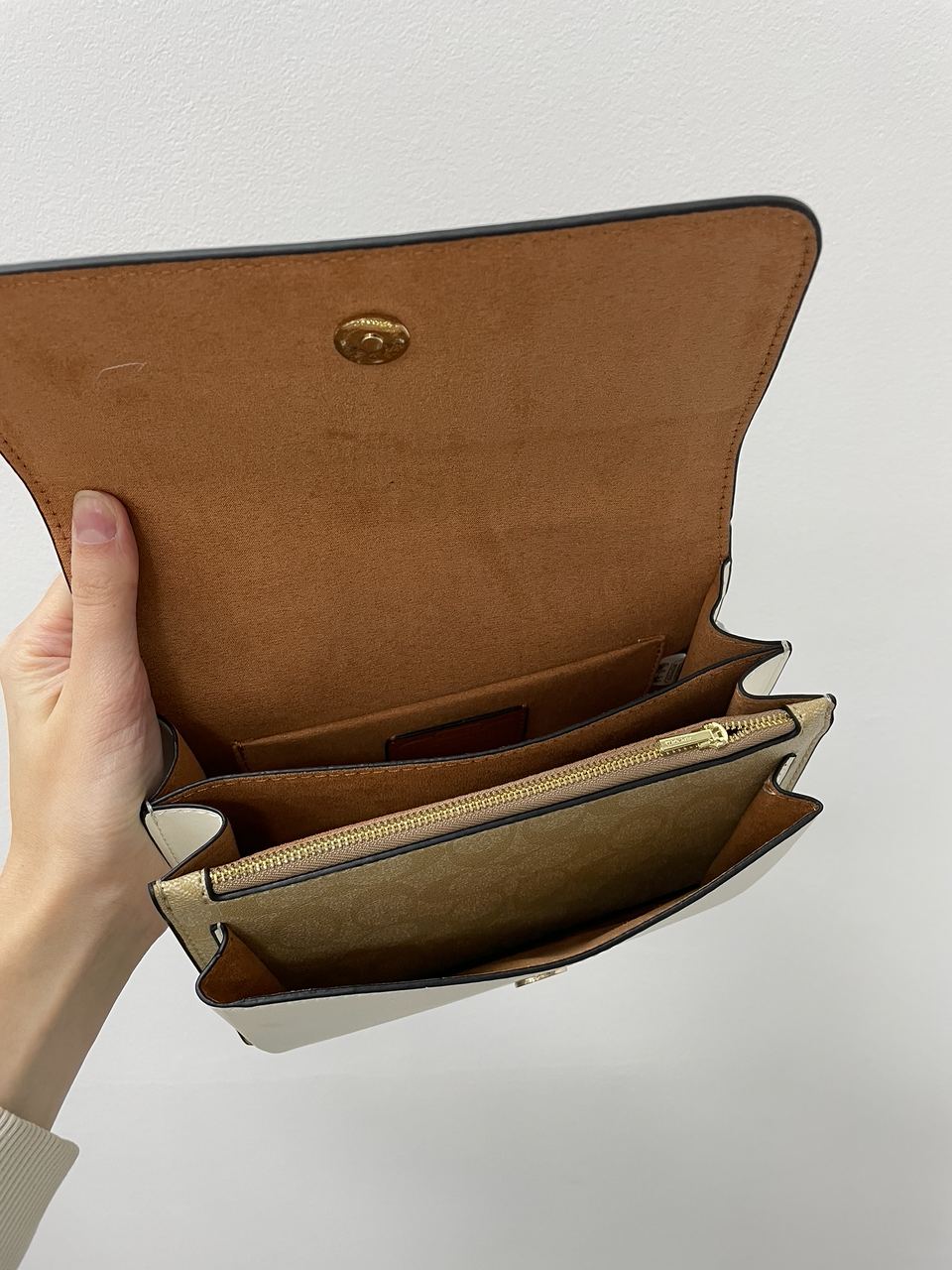 Coach Mini Klare Crossbody in Signature Canvas Beige/White - 18