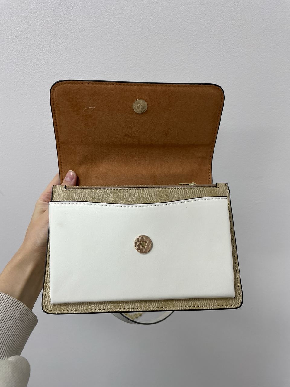 Coach Mini Klare Crossbody in Signature Canvas Beige/White - 19