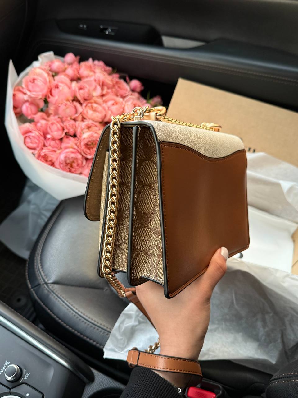 Coach Mini Klare Crossbody in Signature Canvas White/Beige - 8