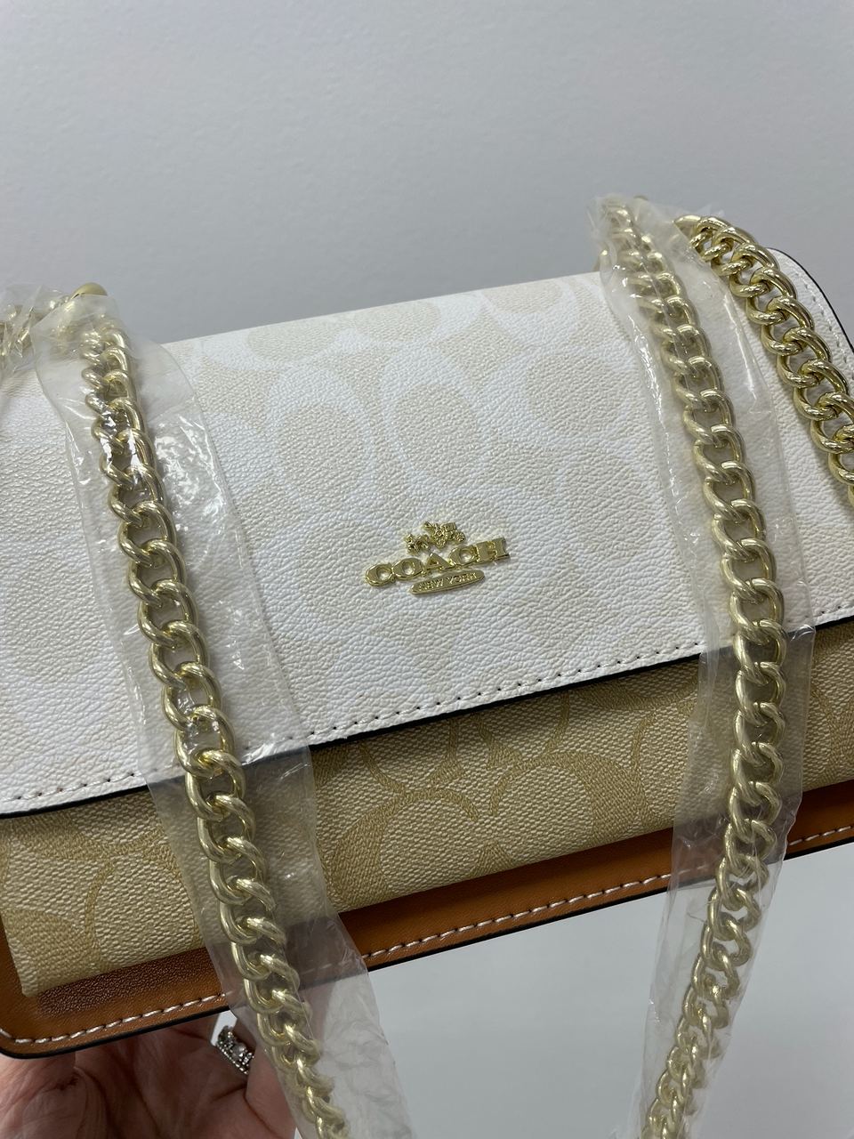 Coach Mini Klare Crossbody in Signature Canvas White Cream - 9