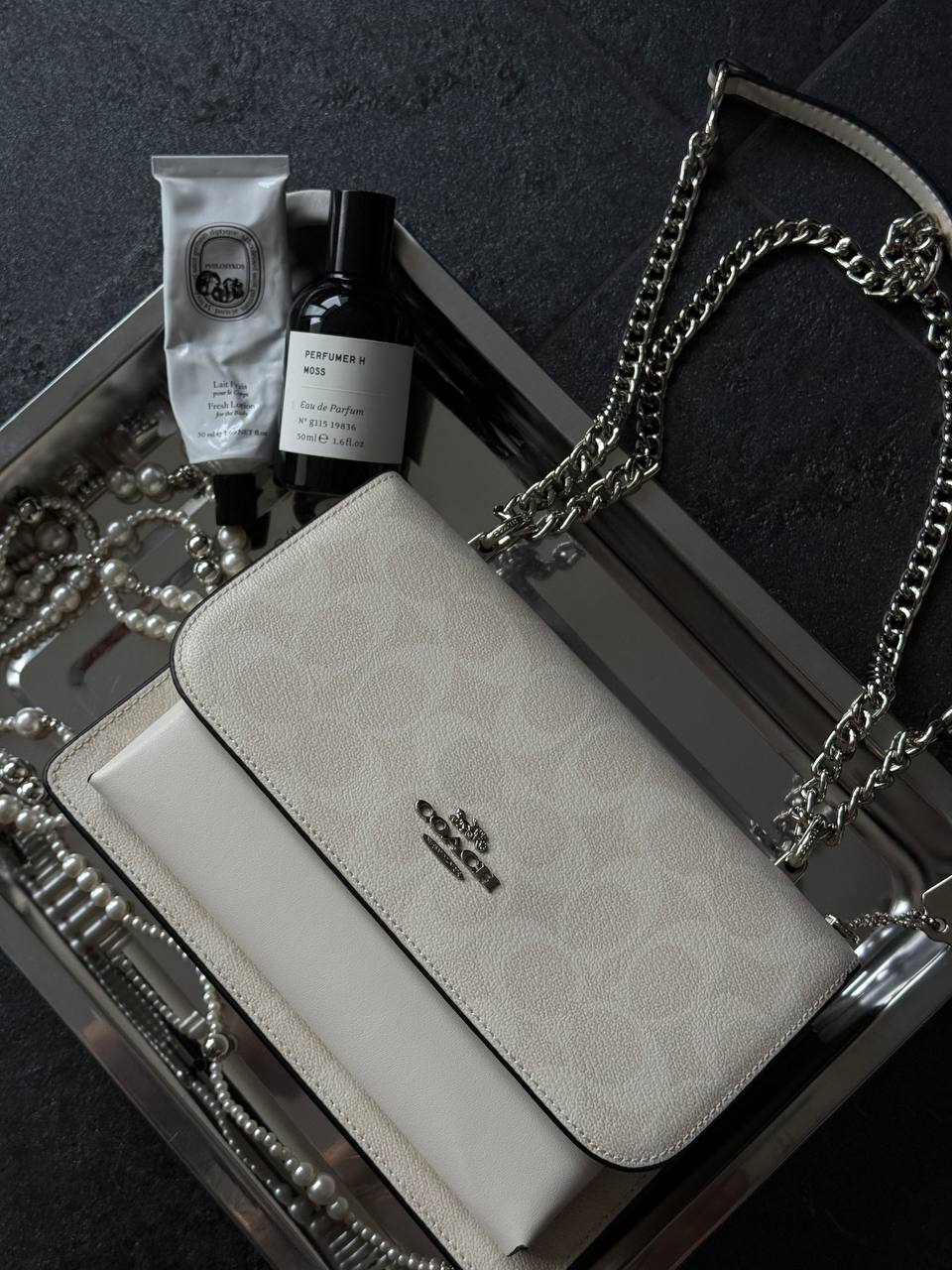 Coach Mini Klare Crossbody in Signature Canvas White/Silver - 4