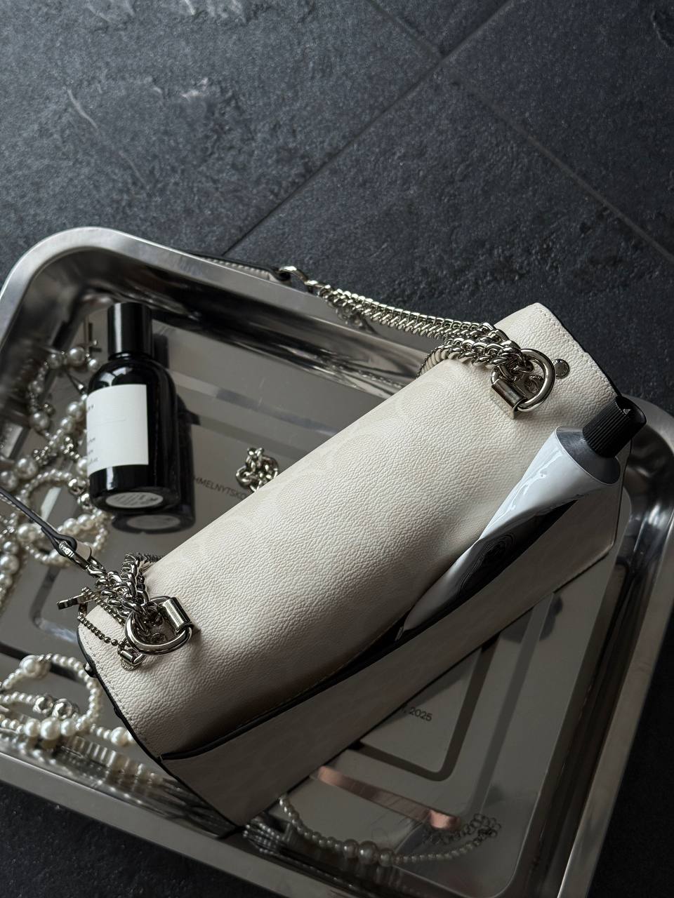 Coach Mini Klare Crossbody in Signature Canvas White/Silver - 7