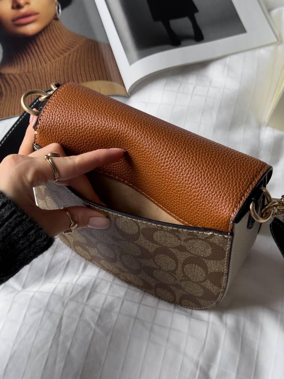 Coach Morgan Saddle Bag In Colorblock Signature Canvas - 17