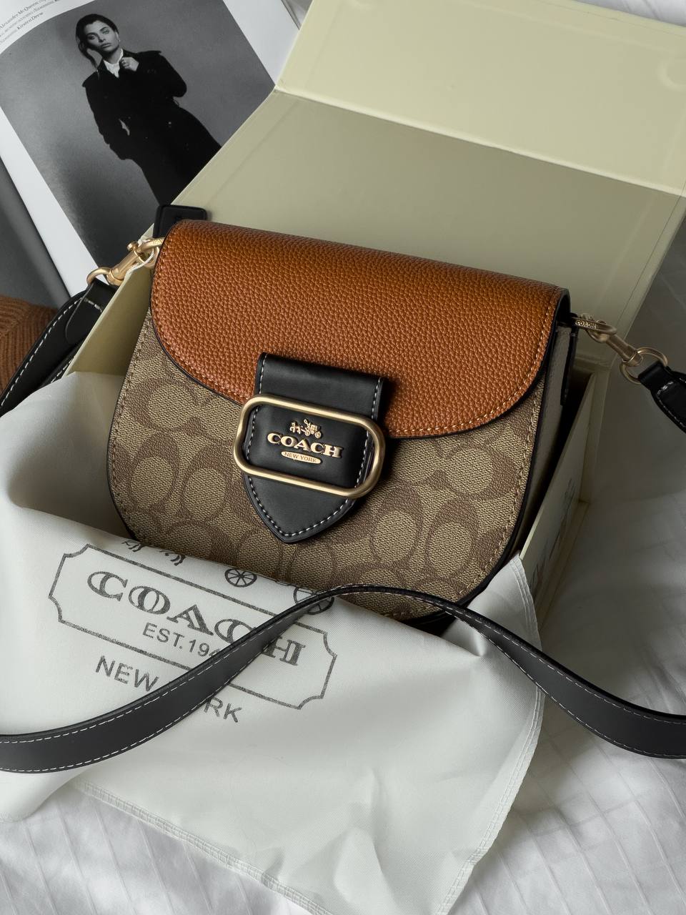 Coach Morgan Saddle Bag In Colorblock Signature Canvas - 2