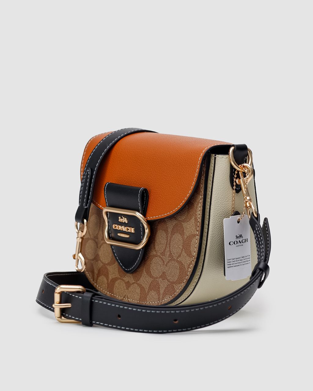 Coach Morgan Saddle Bag In Colorblock Signature Canvas - 11