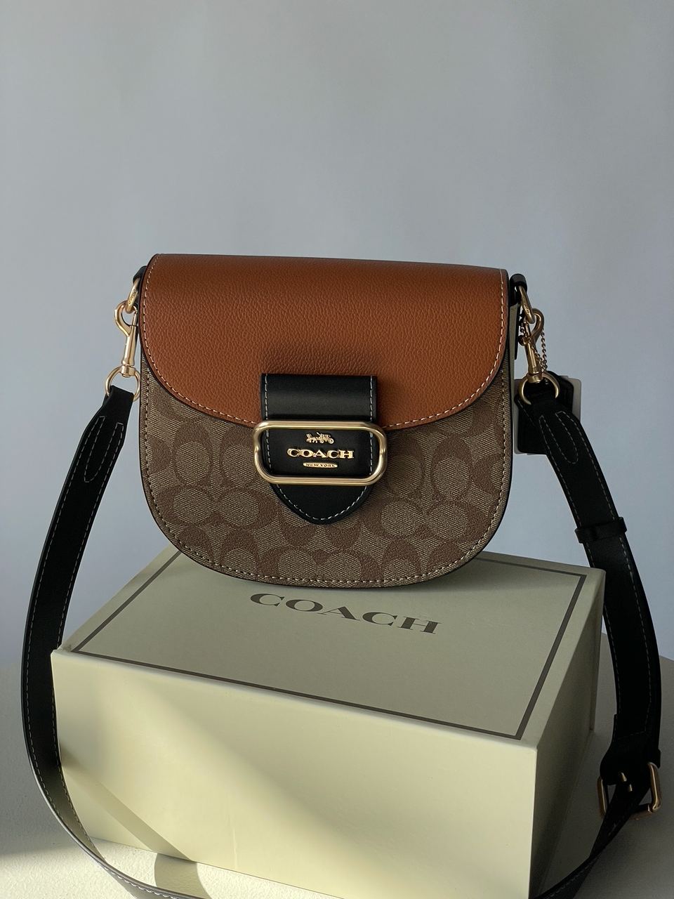 Coach Morgan Saddle Bag In Colorblock Signature Canvas - 3