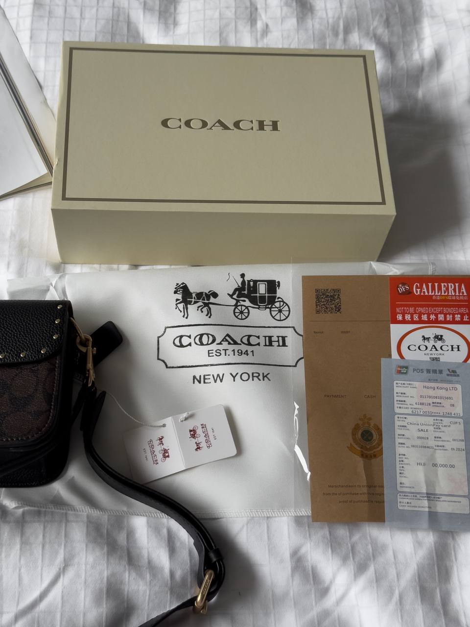 Coach Morgan Shoulder Bag in Colorblock Signature Canvas with Rivets in Gold/Brown Black Multi - 17