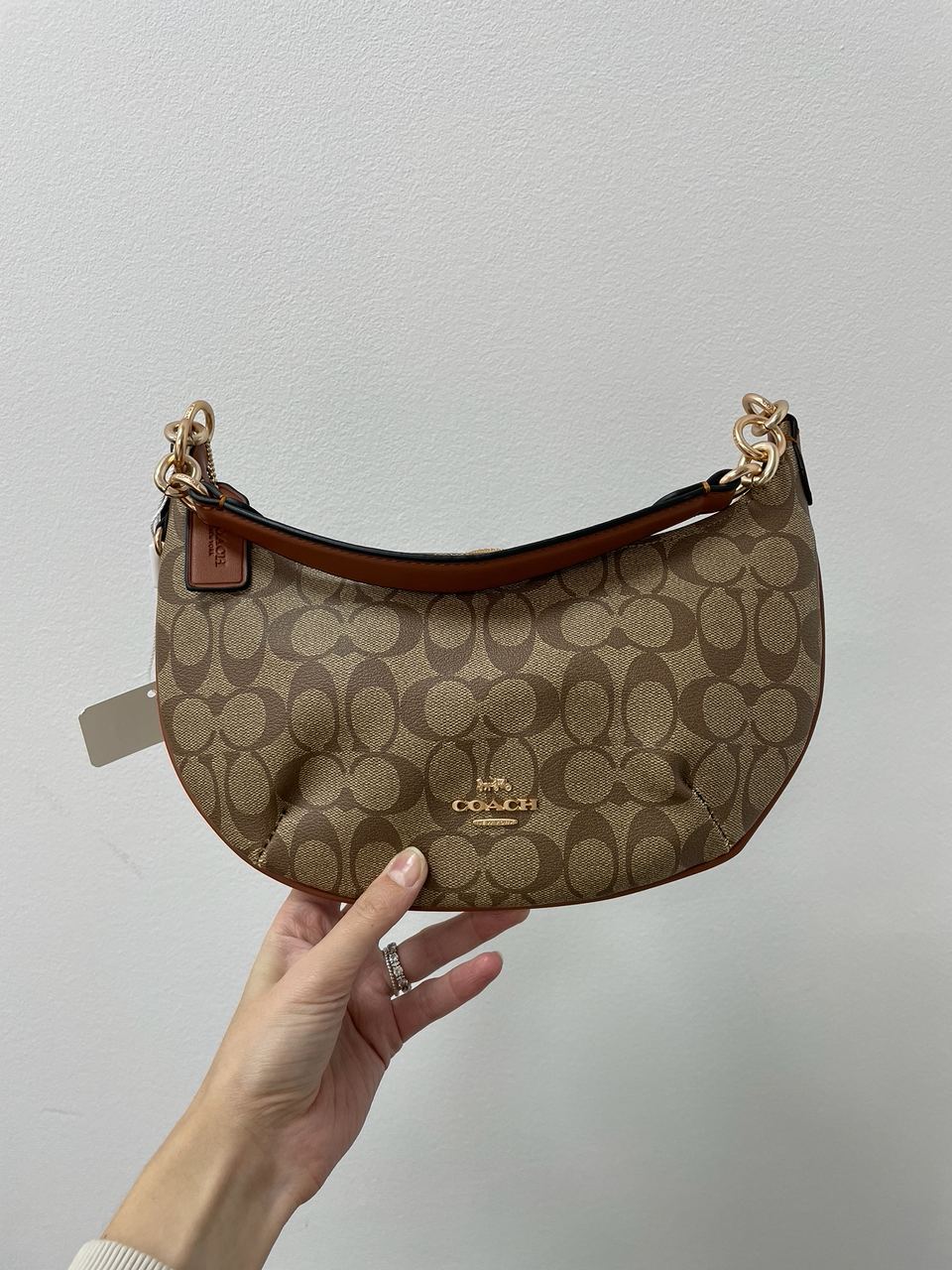 Coach Payton Hobo In Signature Canvas in Beige - 7