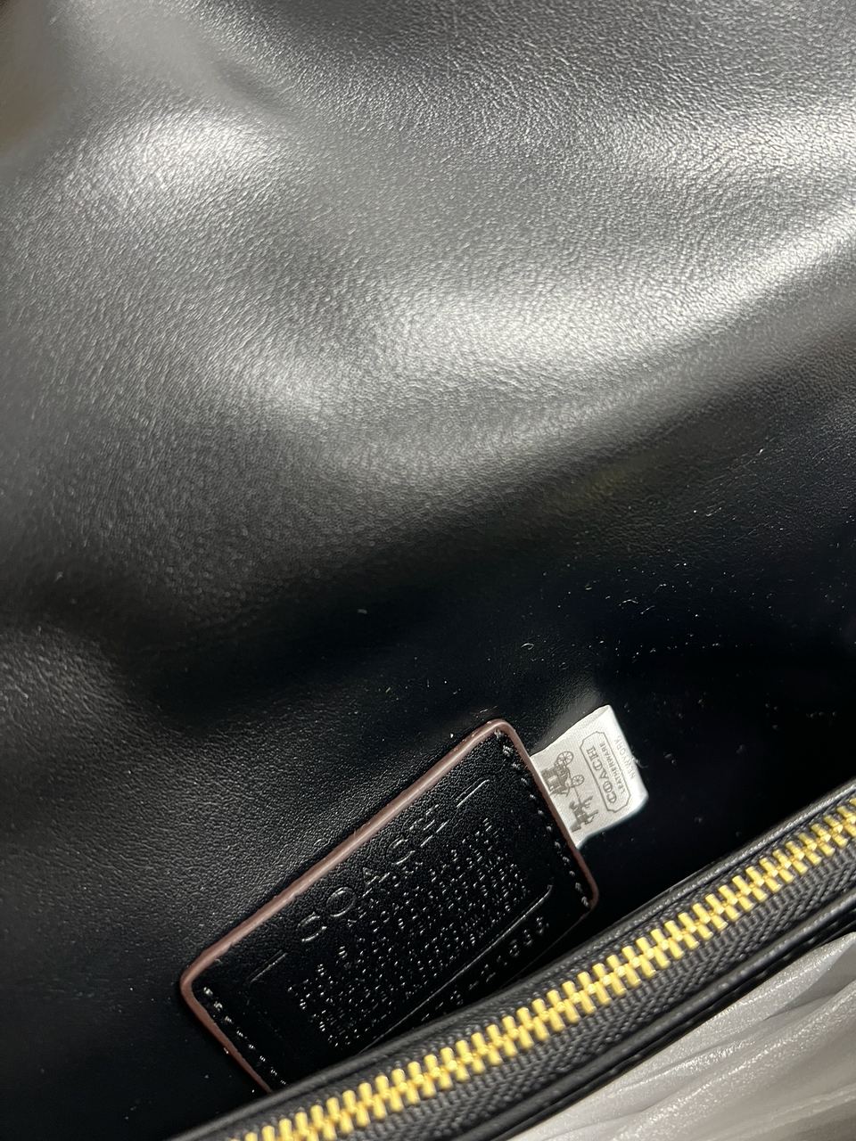 Coach Pillow Tabby 26 Leather Shoulder Bag Black - 21